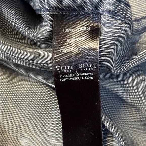 White House Black Market Denim Button Down Shirt - Picture 7 of 7